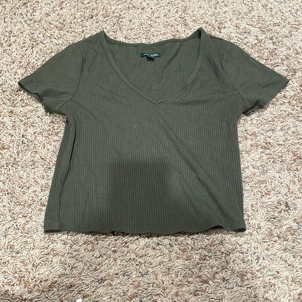 Green Wild Fable V-Neck